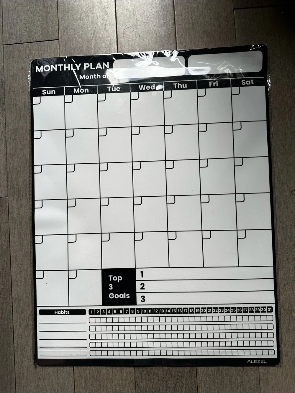 Magnetic Refrigerator Monthly Calender Planner Organizer Goals Habits NEW